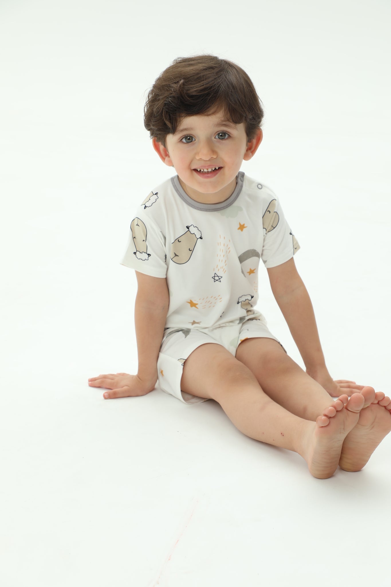 Special Edition - Romper Short Sleeve Goodnight Baa Baa White