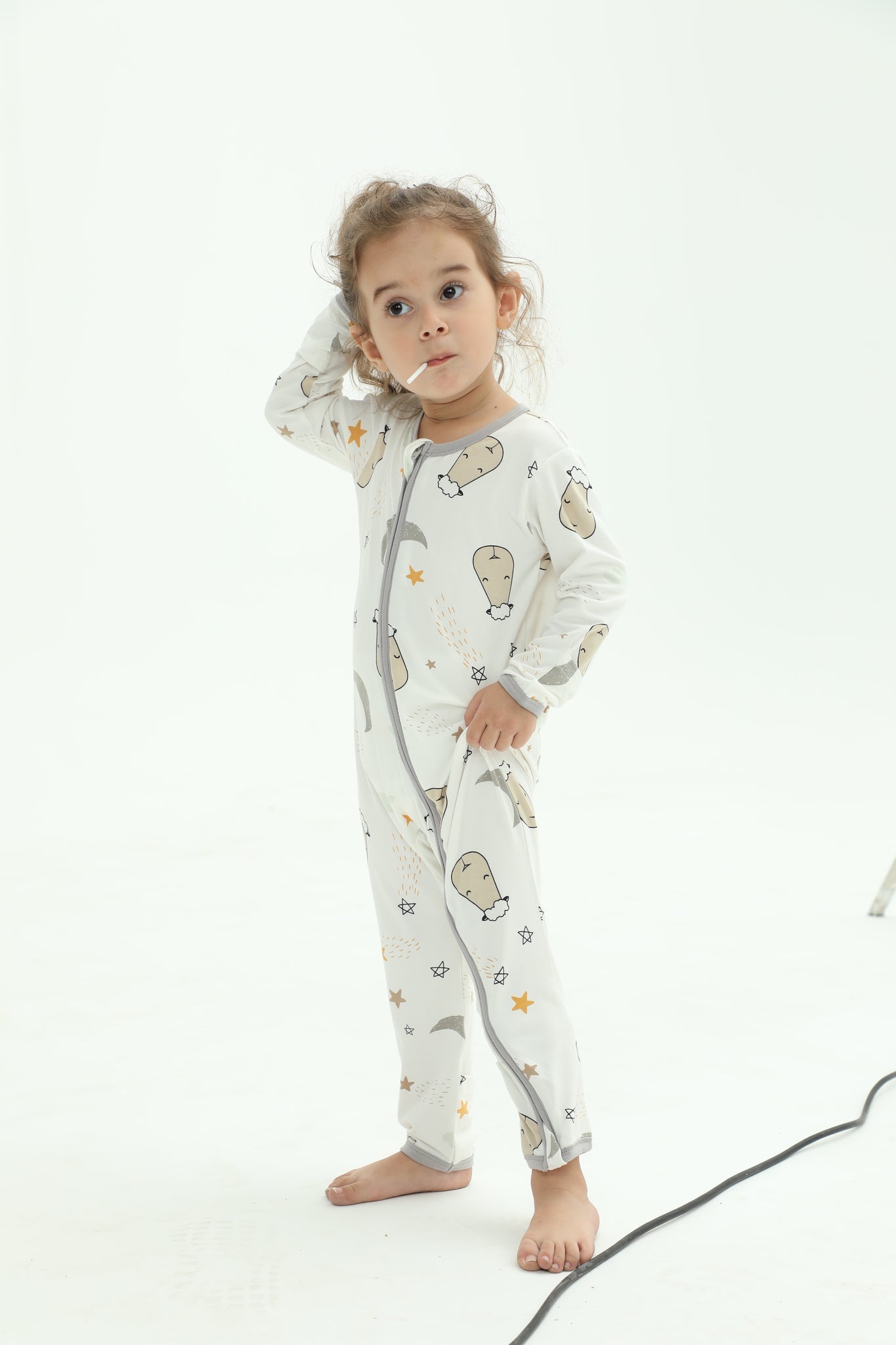 Special Edition - Romper Zip Goodnight Baa Baa White