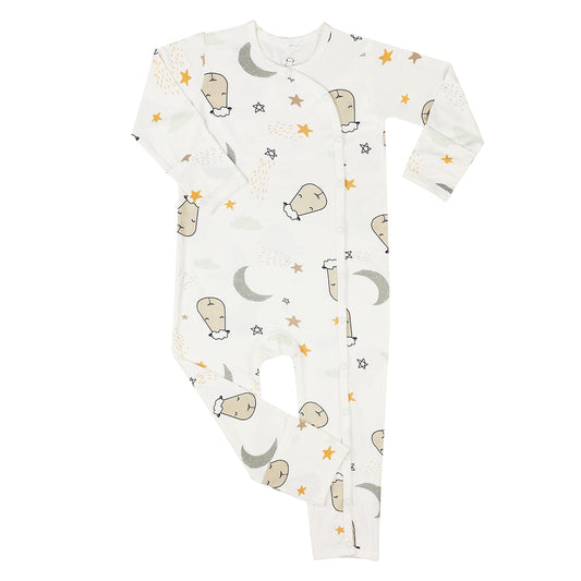 Special Edition - Romper Side Snap Goodnight Baa Baa White