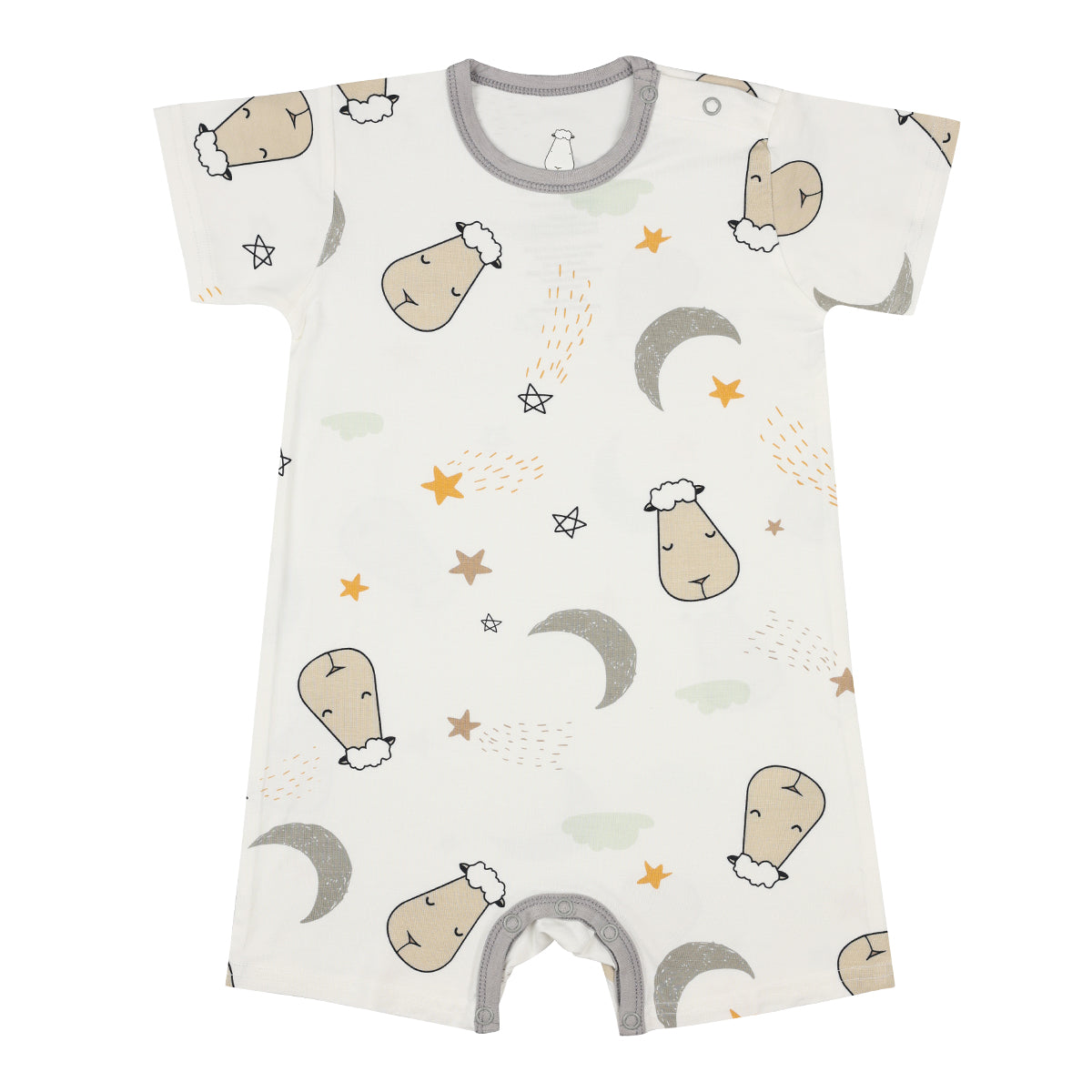 Special Edition - Romper Short Sleeve Goodnight Baa Baa White