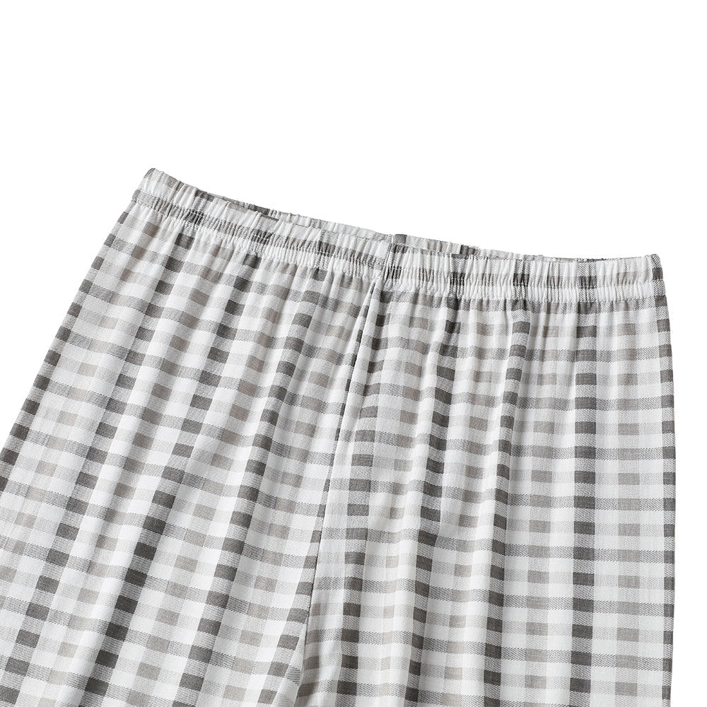 Pyjamas Set Cute Big Star & Sheepz White +  Checkers Grey