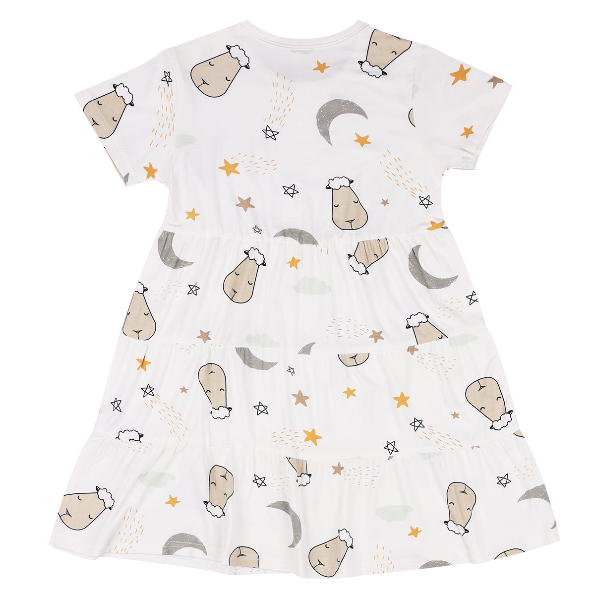 Special Edition - Tiered Dress Goodnight Baa Baa White