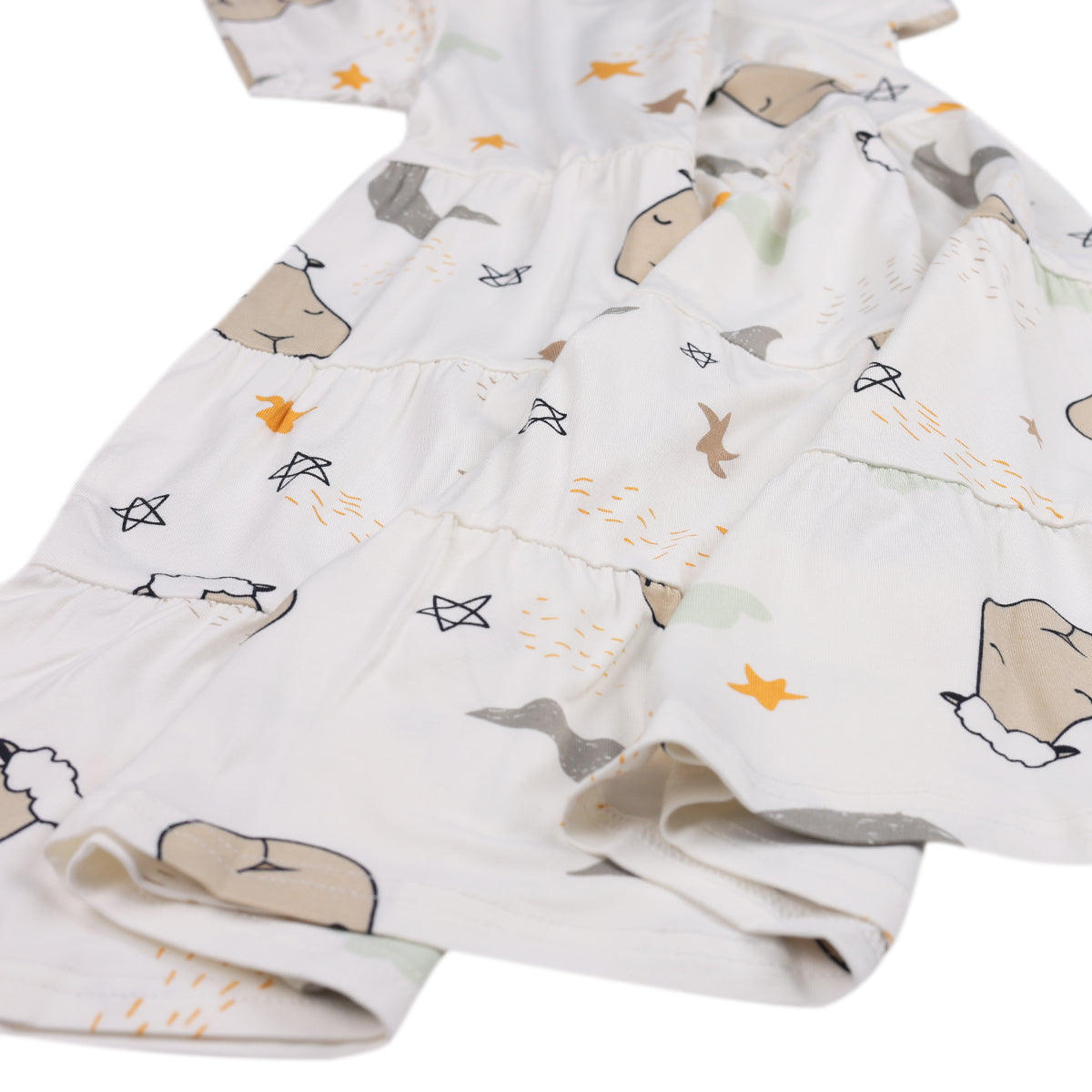 Special Edition - Tiered Dress Goodnight Baa Baa White