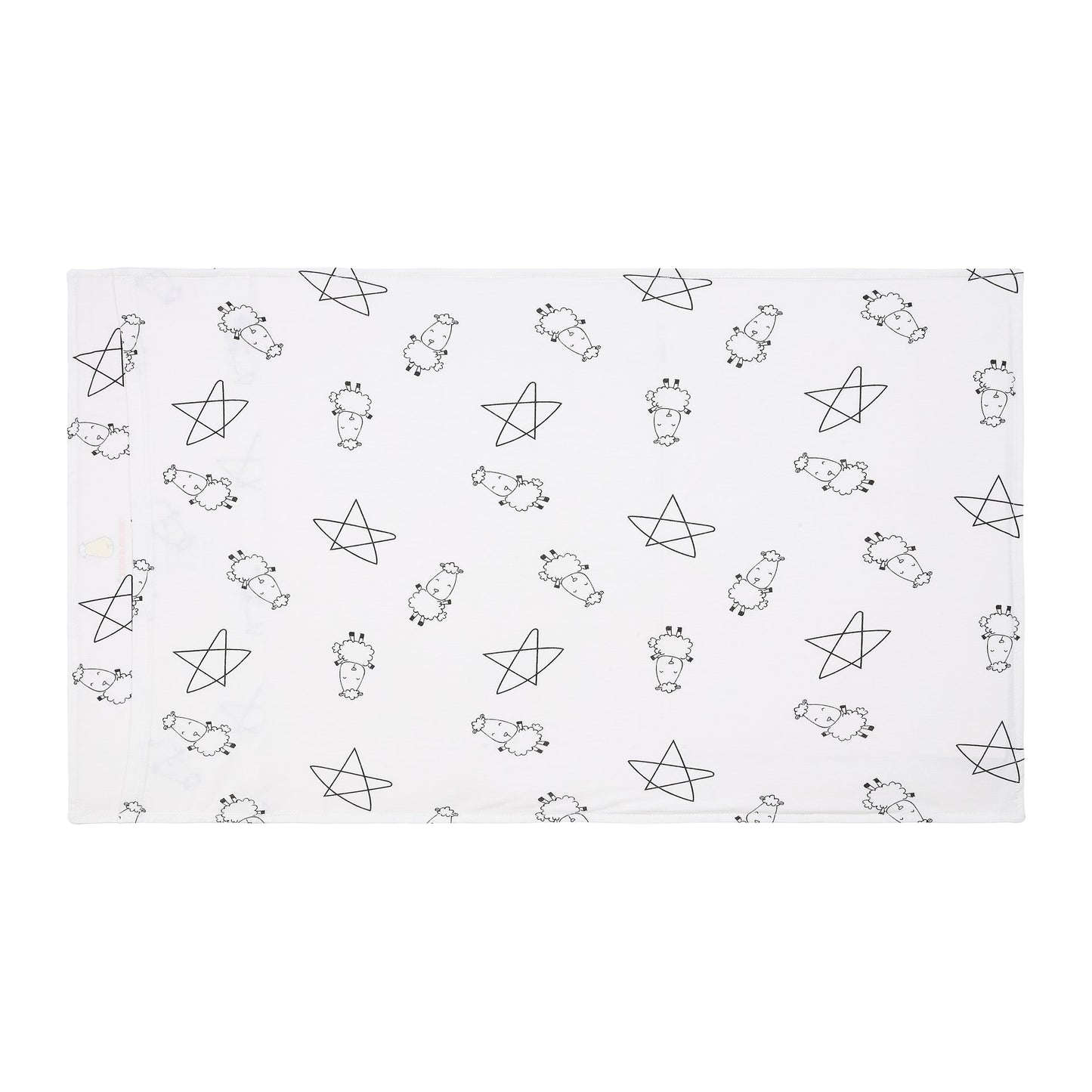 Head Pillow Cute Big Star & Sheepz White - Kids (30 x 47 cm) CASE ONLY