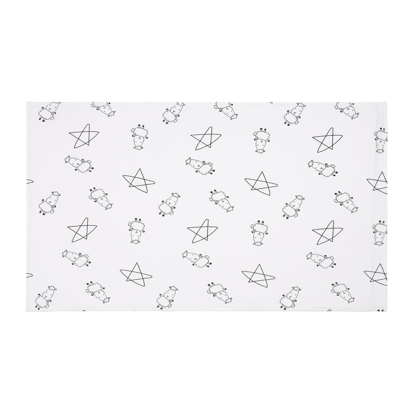 Head Pillow Cute Big Star & Sheepz White - Kids (30 x 47 cm) CASE ONLY
