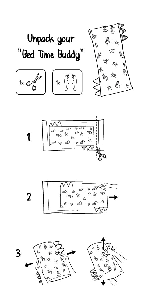 Bed-Time Buddy™ Christmas 3 White with Stripe tag - Jumbo