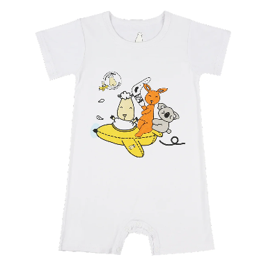 Romper Short Sleeve Australia White