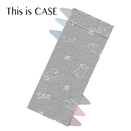 Bed-Time Buddy Case Sweet Dreams Baa Baa Grey with Color tag - Small