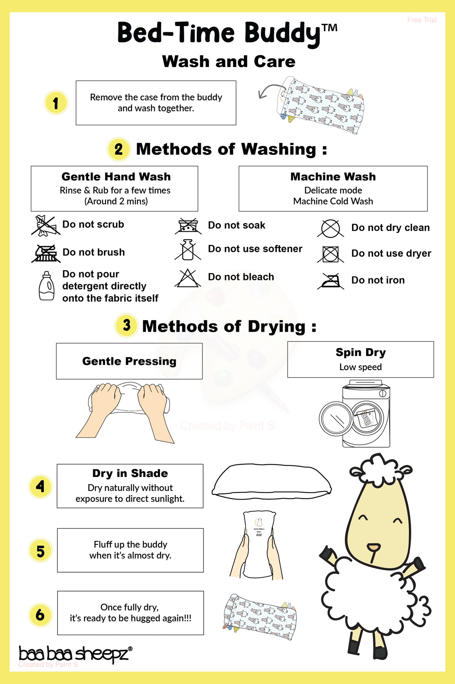 Special Edition - Hug Buddy - Smiley Baa Baa - Small