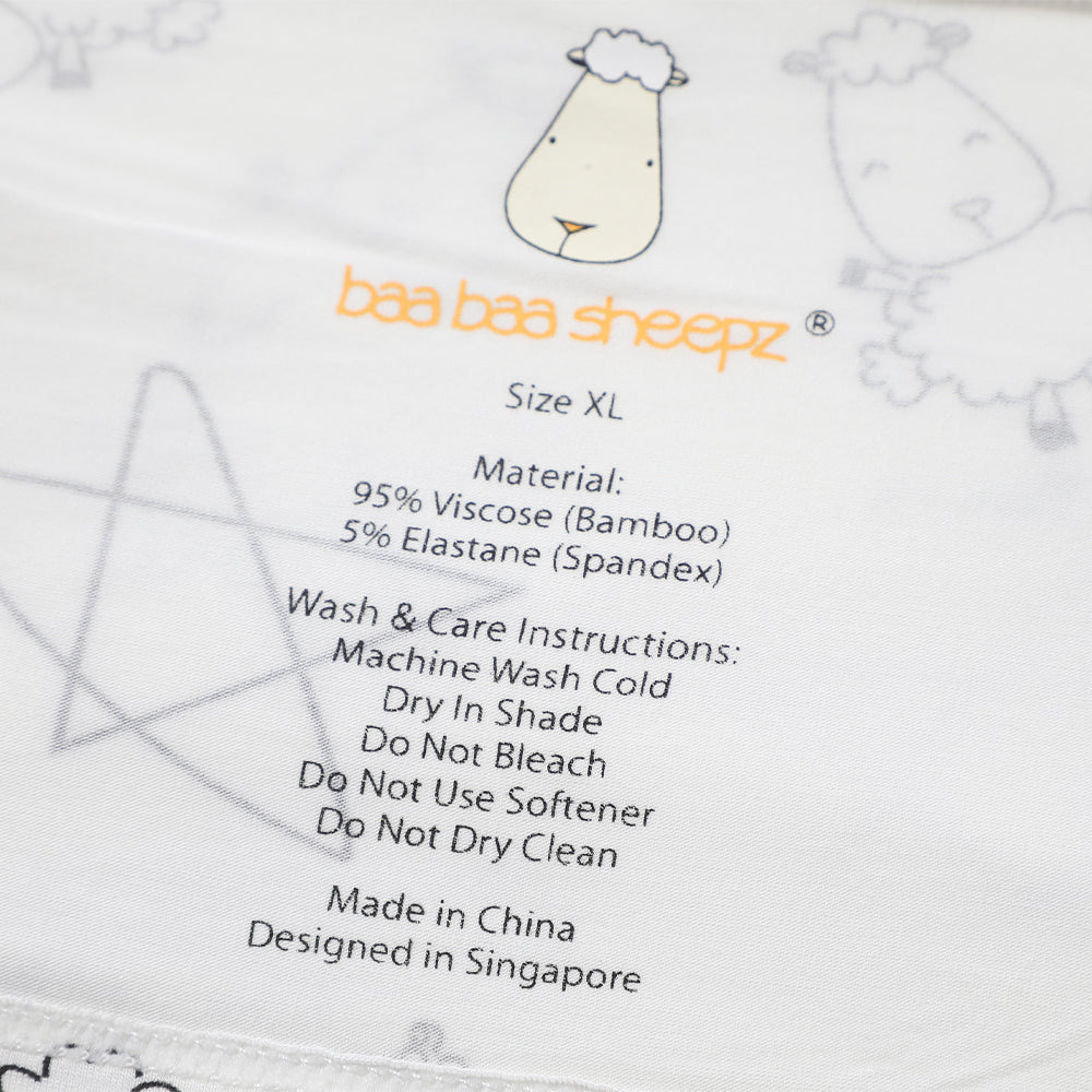 Bed-Time Buddy Case Cute Big Star & Sheepz White with Color tag - XL
