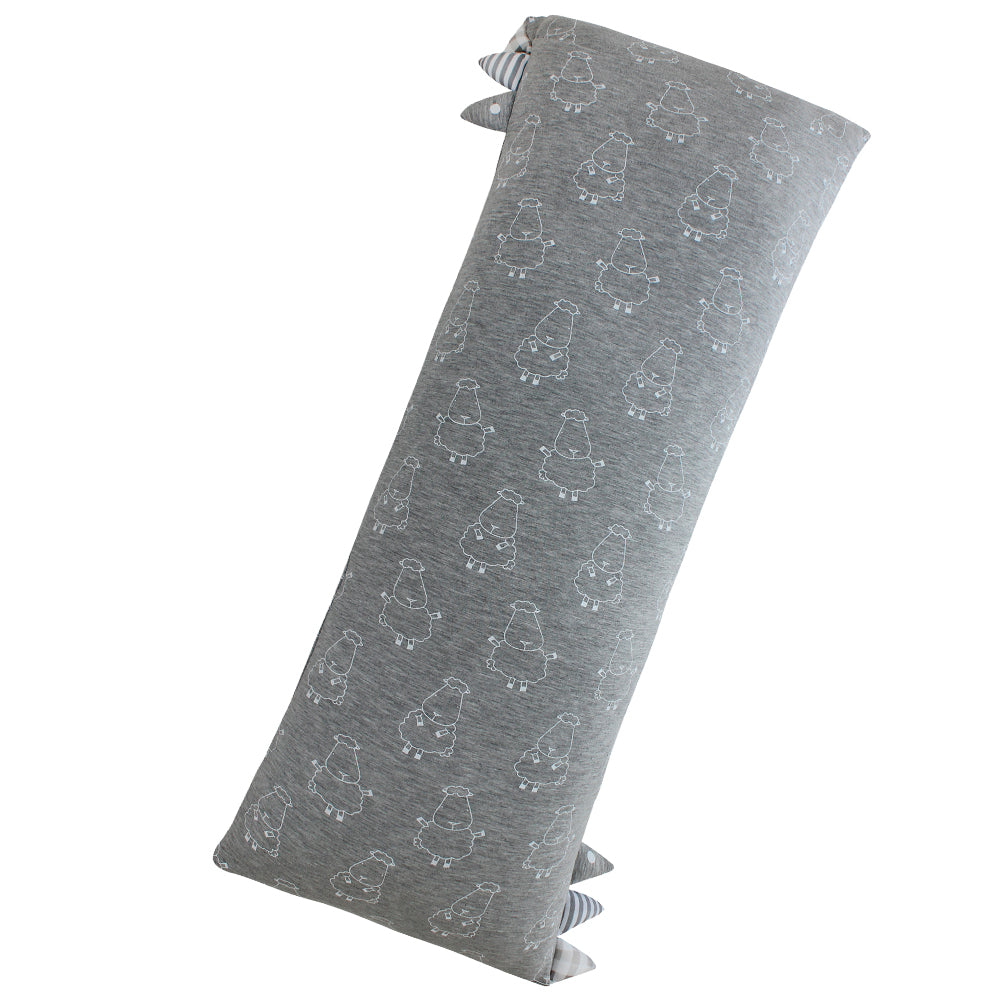 Bed-Time Buddy Big Sheepz Grey with Stripe, Polka Dot & Checkers tag Grey - XL