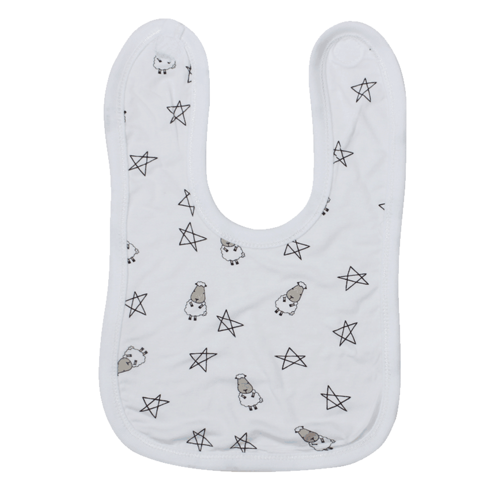Bib White Small Star & Sheepz