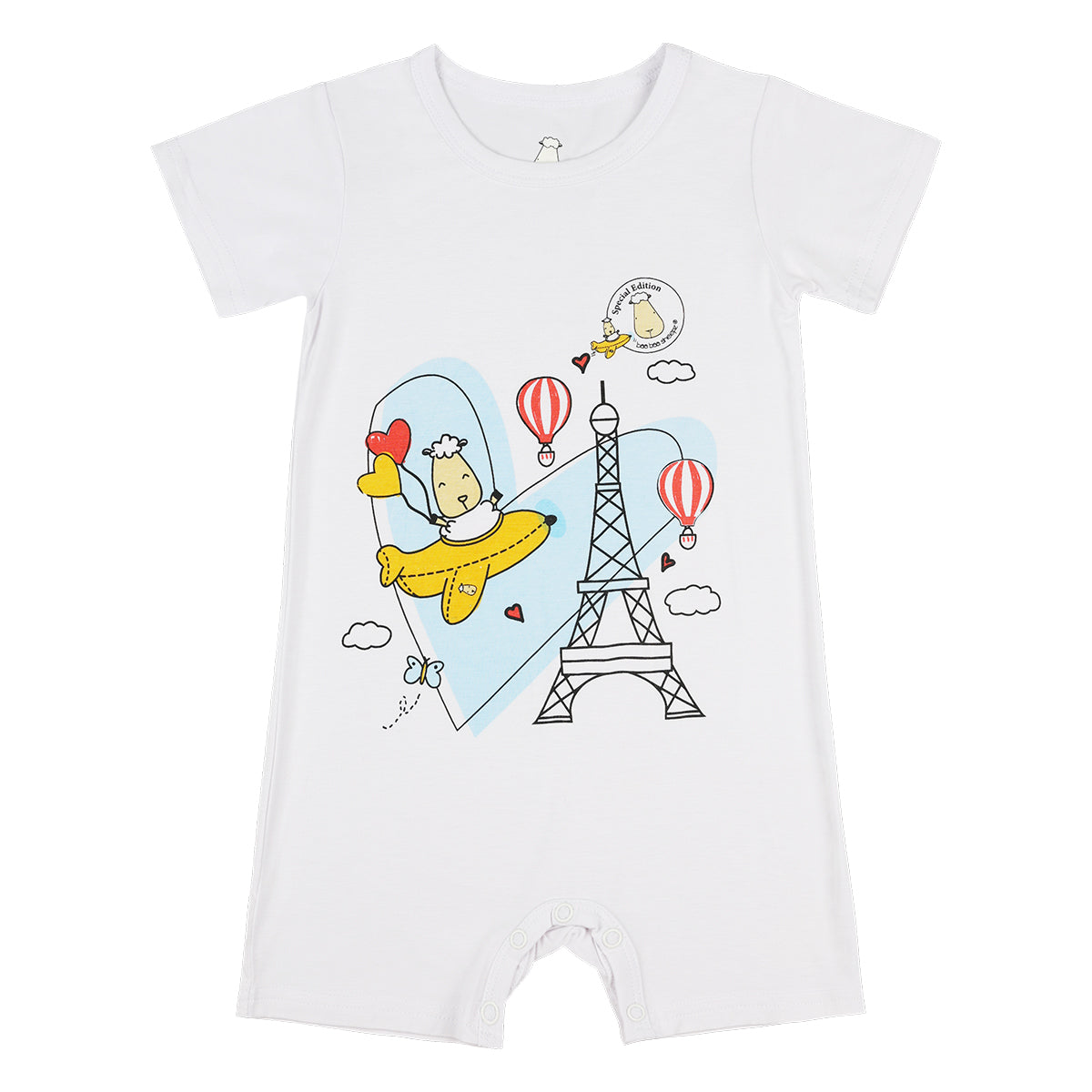 SPECIAL EDITION - Romper Short Sleeve Paris White