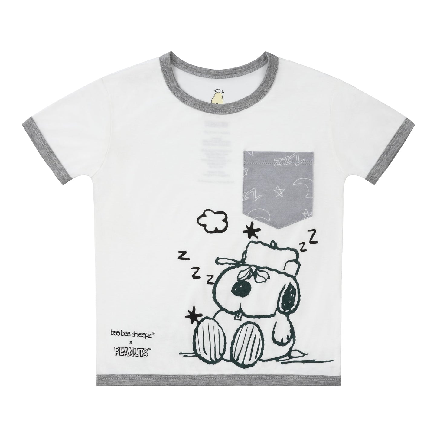 Special Edition - Snoopy Short Sleeve Shirt S27 White + Shorts S27 Grey
