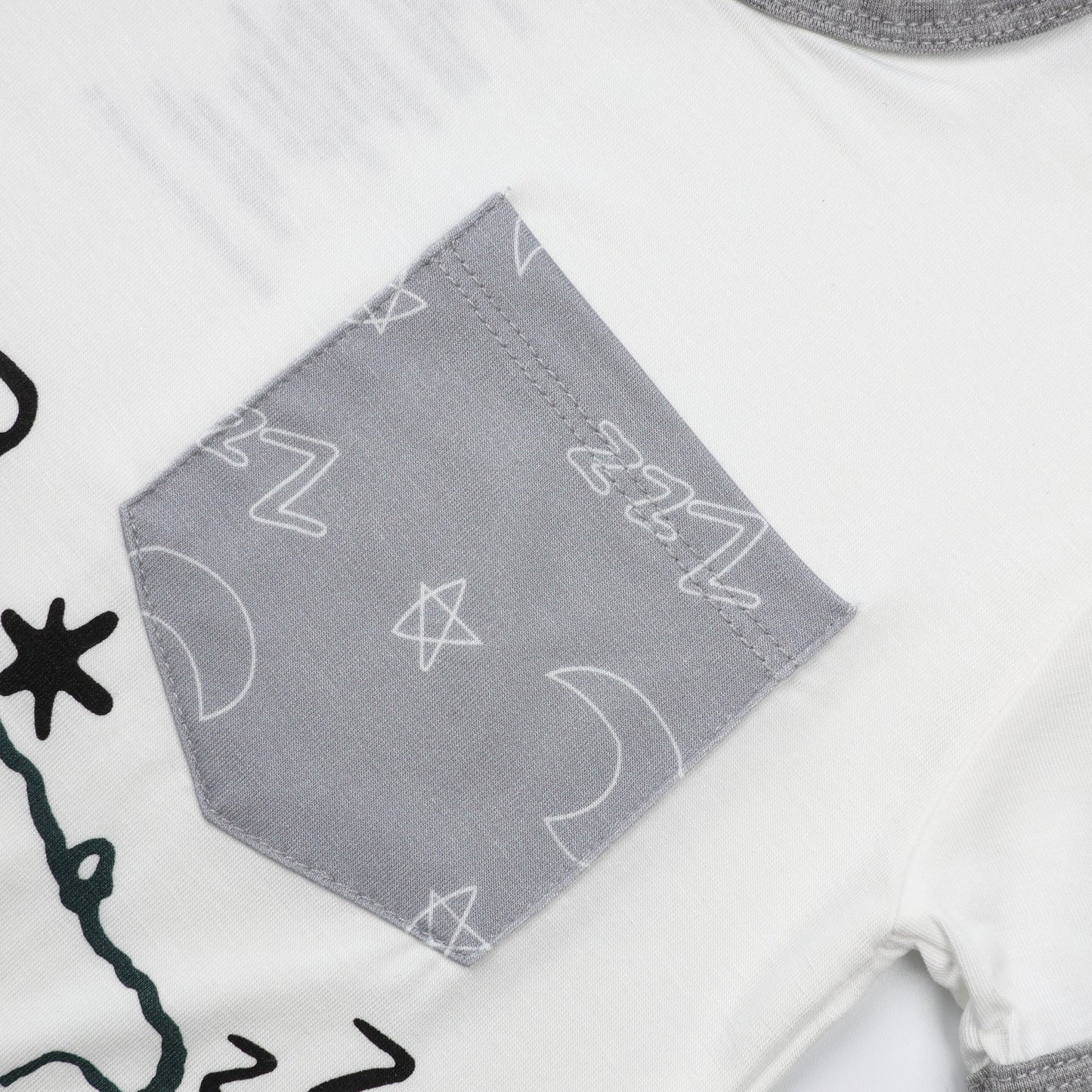 Special Edition - Snoopy Short Sleeve Shirt S27 White + Shorts S27 Grey