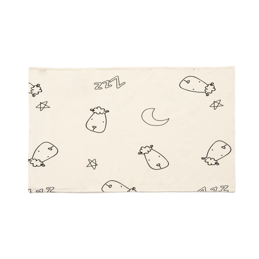 Head Pillow Case Sweet Dreams Baa Baa Yellow  - Kids (30 x 47 cm) CASE ONLY