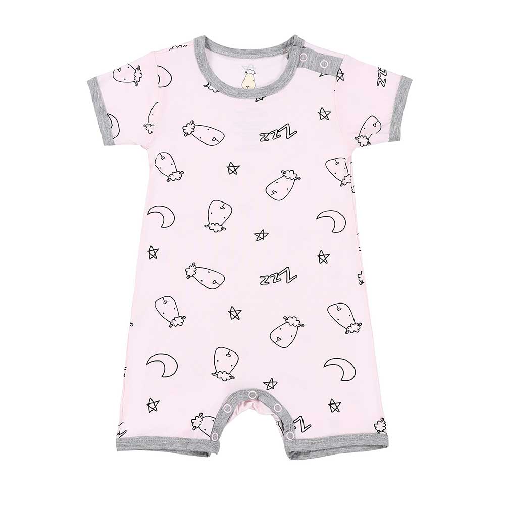 Romper Short Sleeve Sweet Dreams Baa Baa Pink