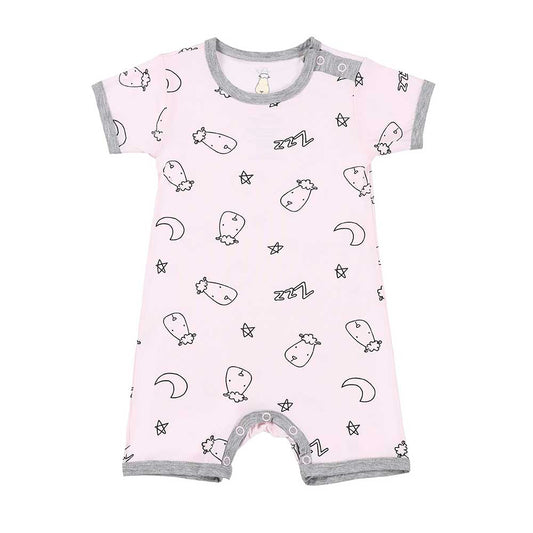 Romper Short Sleeve Sweet Dreams Baa Baa Pink