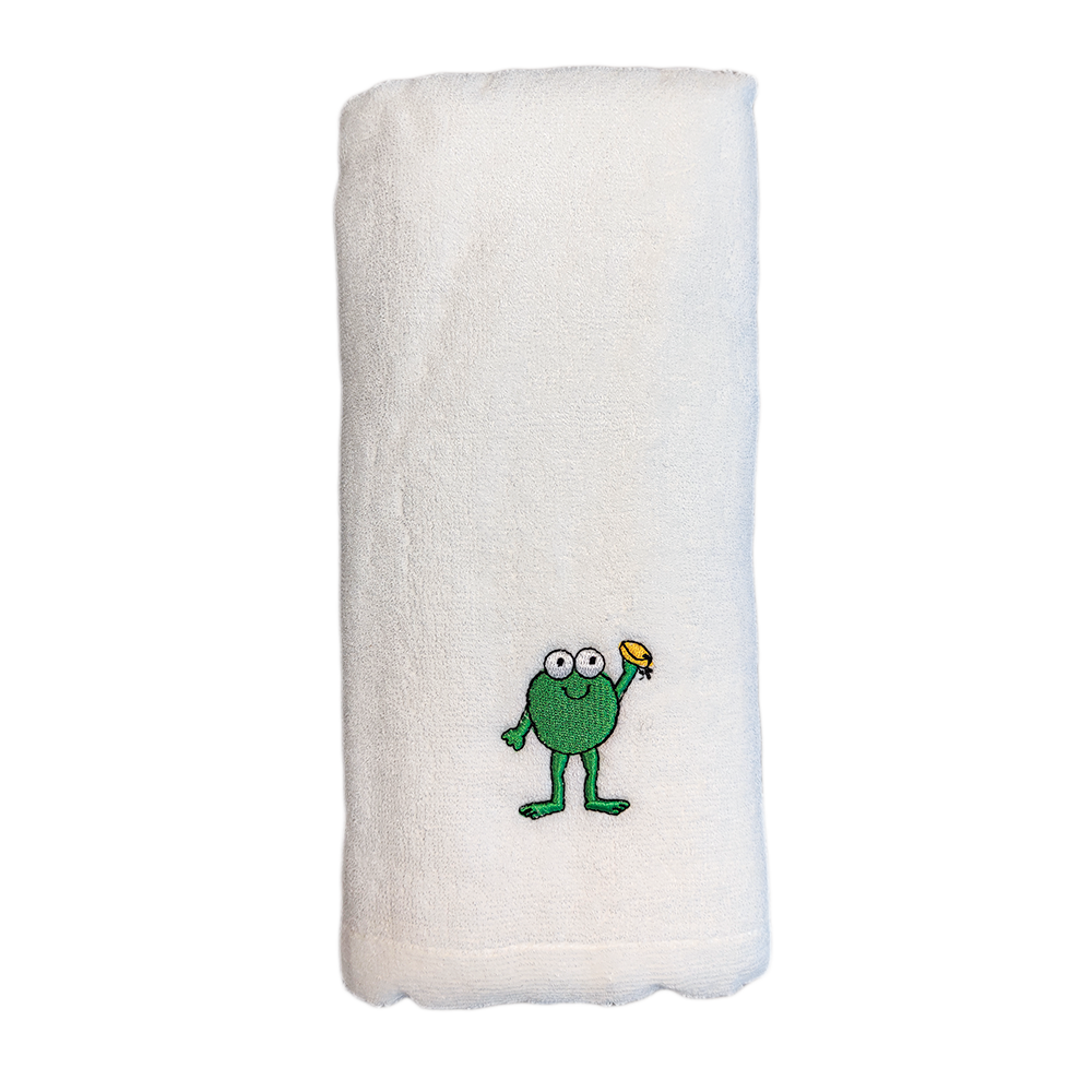 CrokCrokFrok Bamboo Towel Crok Boy for Baby & Kids - White - Small