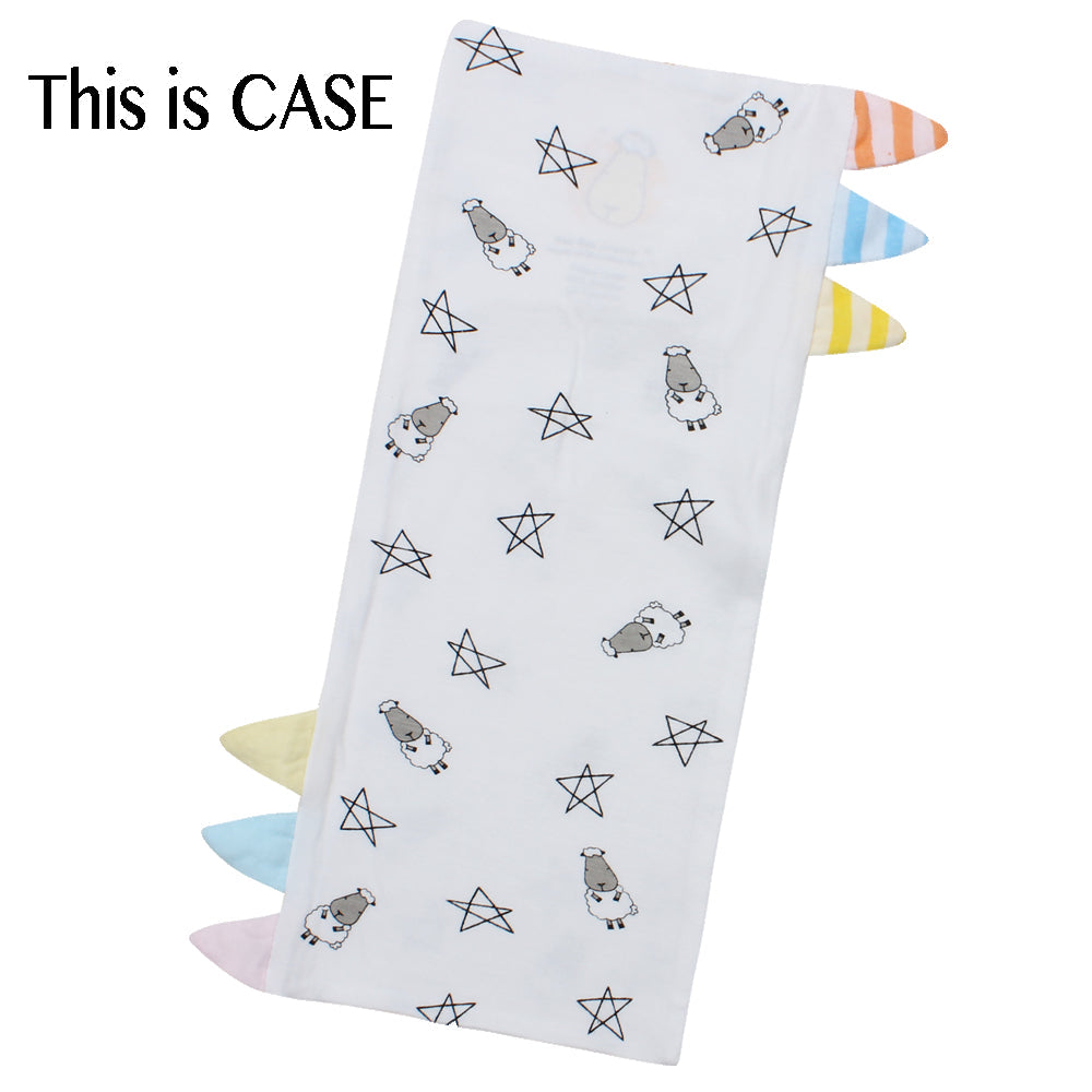 Bed-Time Buddy Case Small Star & Sheepz White with Color & Stripe tag - Jumbo