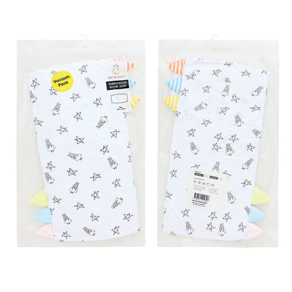 Bed-Time Buddy™ Small Star & Sheepz White with Color & Stripe tag - Medium