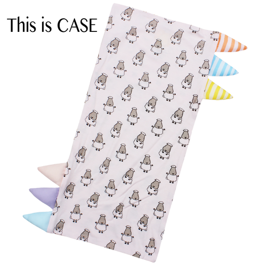 Bed-Time Buddy™ Case Small Sheepz Pink with Color & Stripe tag - Small