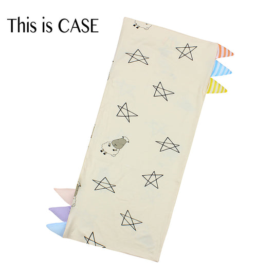 Bed-Time Buddy™ Case Big Star & Sheepz Yellow with Color & Stripe tag - Medium