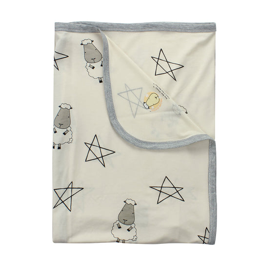 Single Layer Blanket Big Star & Sheepz Yellow - 36M