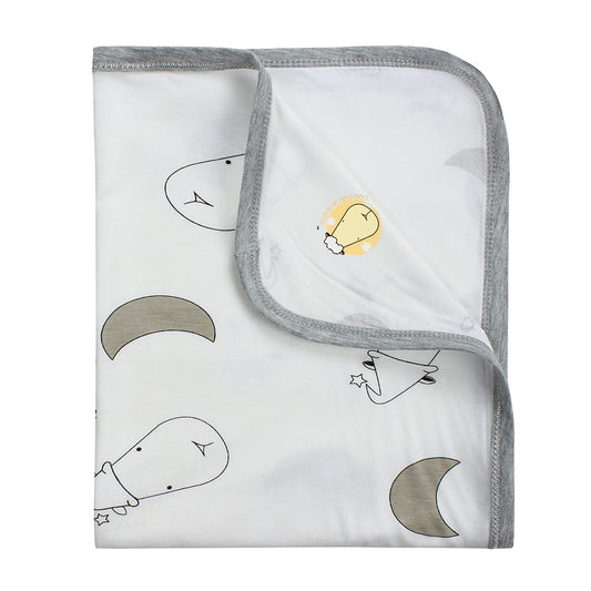 Single Layer Blanket Big Moon & Sheepz White - 36M