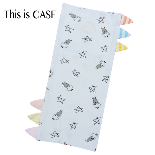 Bed-Time Buddy™ Case Small Star & Sheepz Blue with Color & Stripe tag - Small