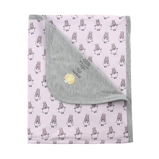 bamboo blanket baby pink